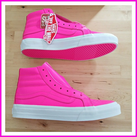 Vans Shoes - Neon Pink Sk8-Hi Slim